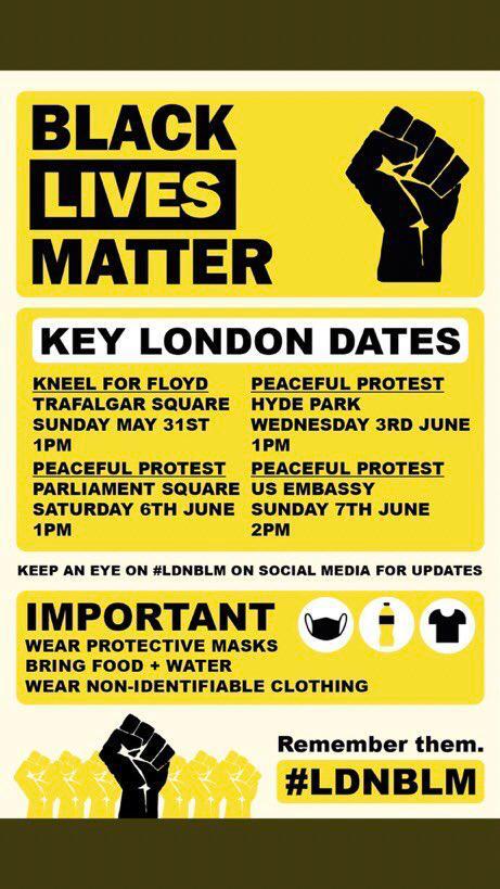 London protests info