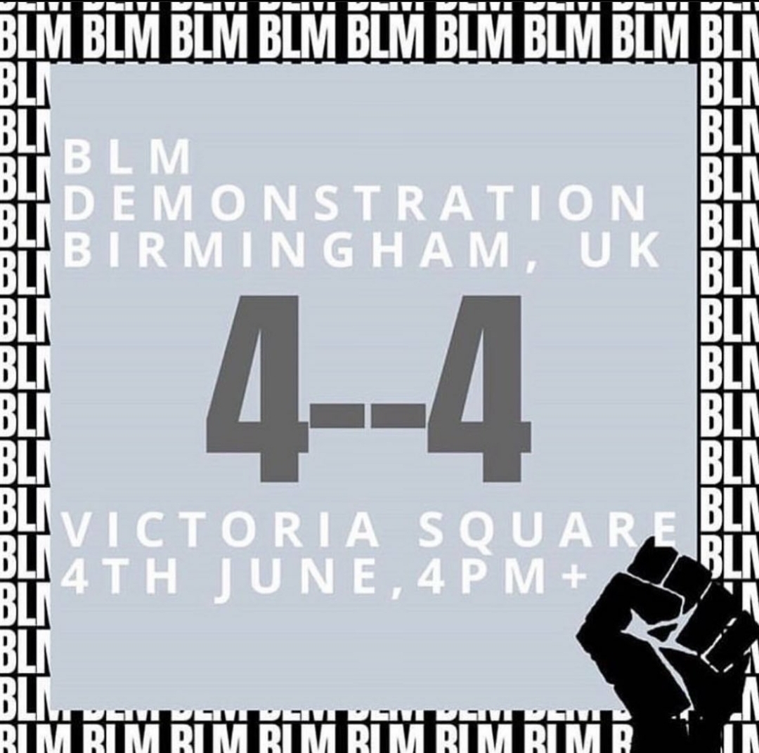 BLM demo Birmingham – justice4George Thursday 4th June
