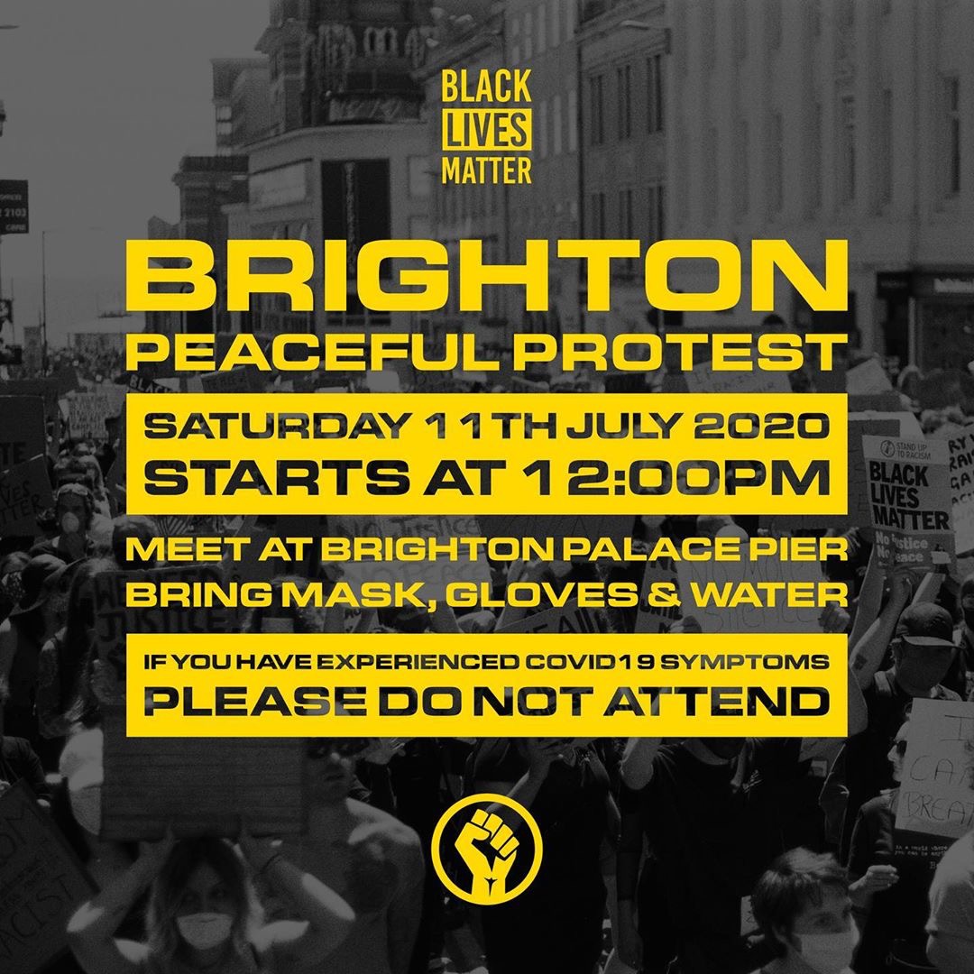 Brighton BLM protest Saturday 11 July