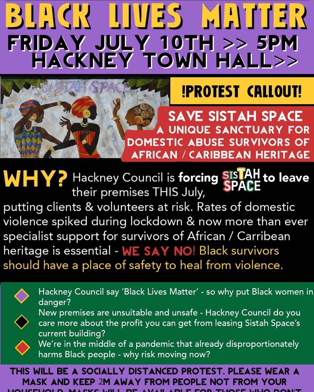 Hands off Sistah Space – defend services for women survivors of abuse