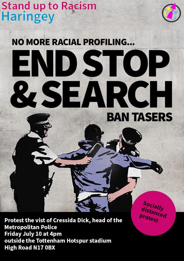 End racist stop and search, scrap Section 60 – protest at Tottenham police station