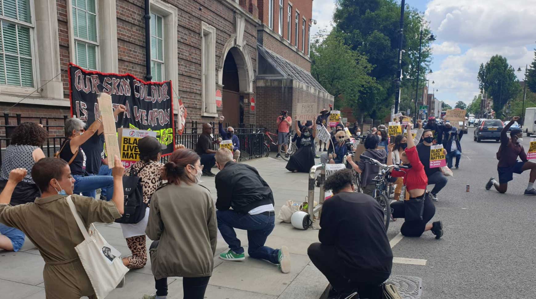 Photos: Tottenham BLM says end Section 60 stop and search and ban tasers now!