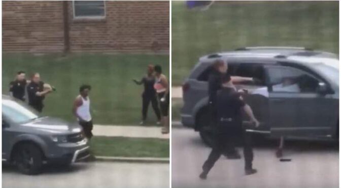 Wisconsin cops shoot black man in back 7 times as gets into car with kids