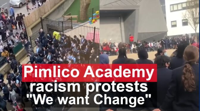 pimlico academy protests against racism in school